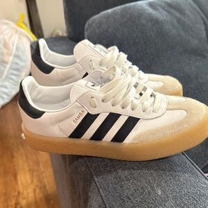 Adidas Samba White Black Tan Sneakers